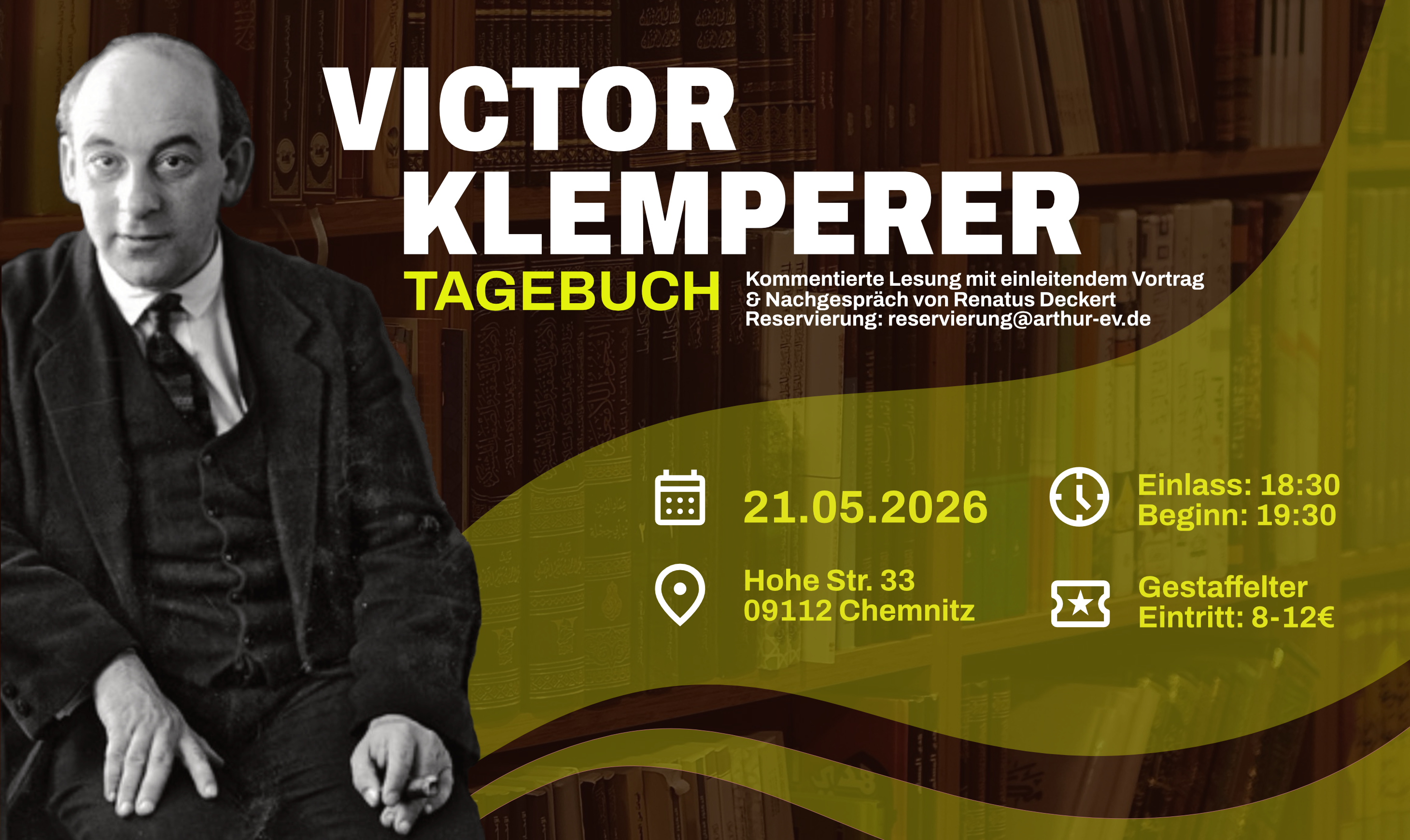 Victor Klemperer: Tagebuch - Kommentierte Lesung mit einleitendem Vortrag und Nachgespräch von Renatus Deckert  - 01