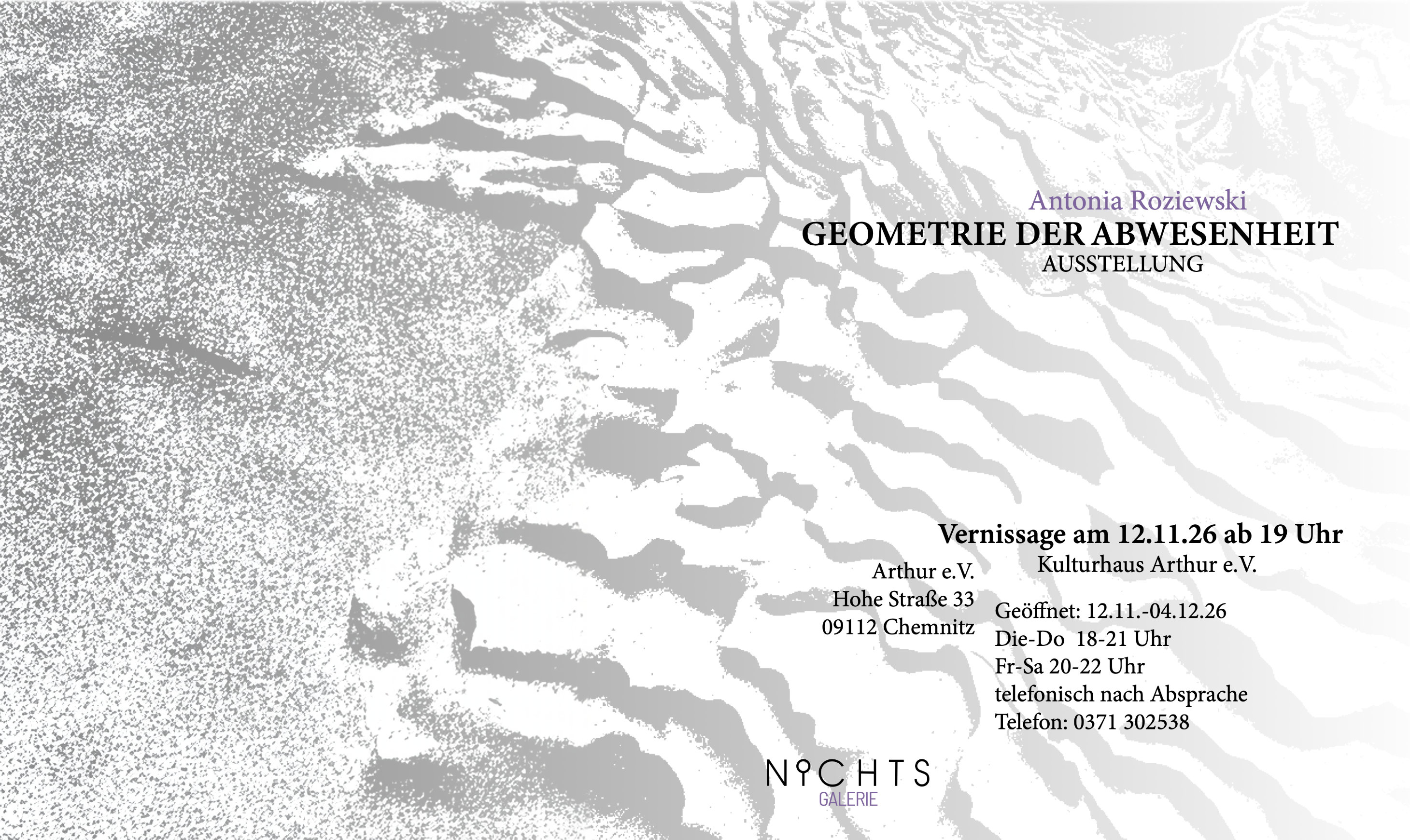 ANTONIA ROZIEWSKI  VERNISSAGE: GEOMETRIE DER ABWESENHEIT 
