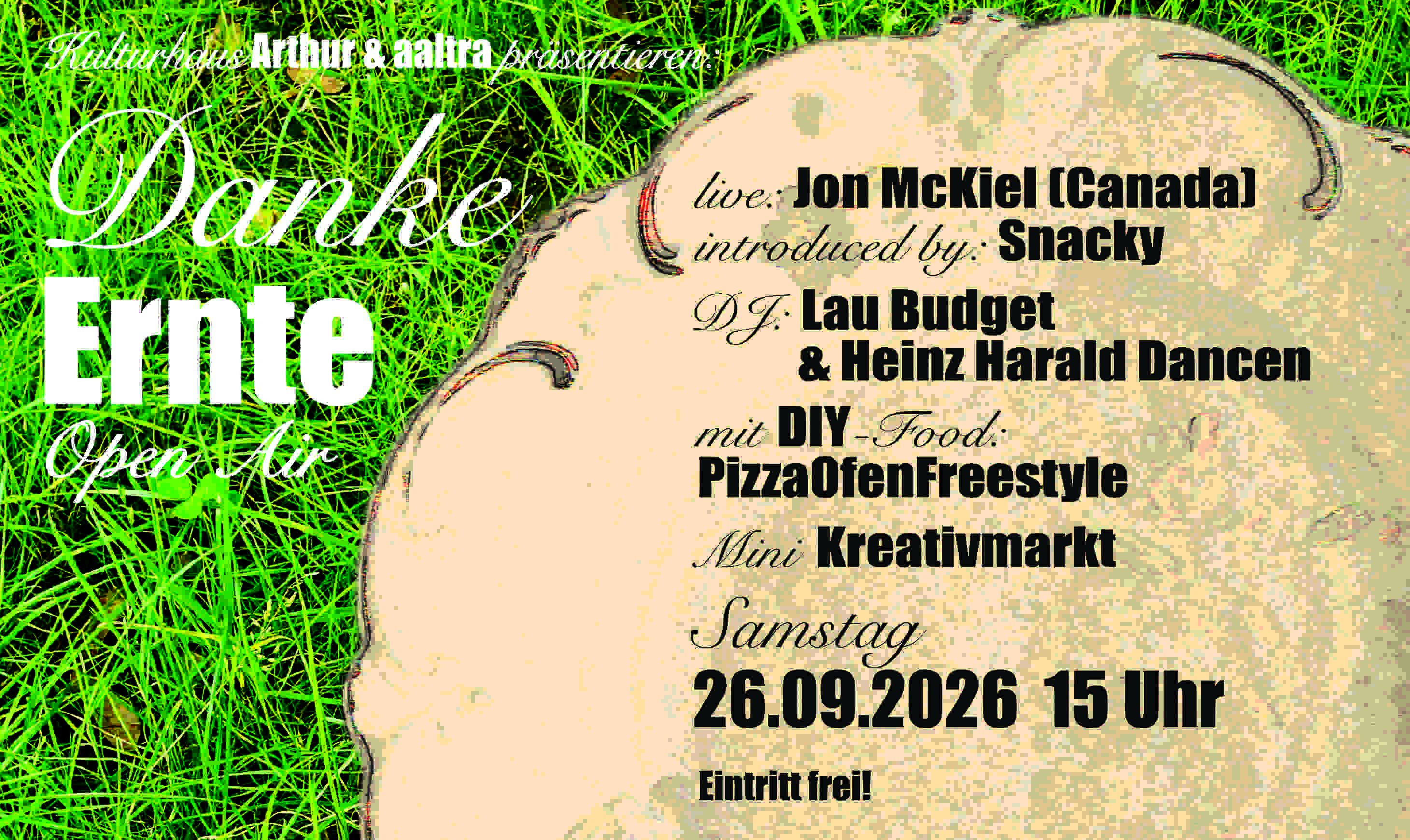 Danke, Ernte - ein Nachmittag mit Live-Musik, Dj_Sets, gemeinsamen Kochen und ... 
